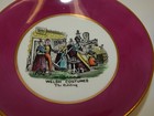 Set Of 4 Antique Welsh Costumes Porcelain Fruit Berry Bowls Red Pink Luster  1