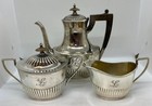 Gorham Sterling Silver Tea Set 3180 Queen Anne Monogram L
