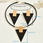 Women s Geometric Triangle Jewelry Set Two-tone Statement Necklace Ear Studs 