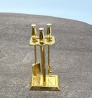 Vintage Miniature Dollhouse Fireplace Tools Brass Set 1 12 Furniture Accessories