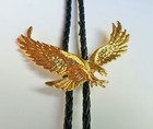 New Eagle Gold Shine Animal American  Rodeo  Western Cowboy Bolotie Bolo Tie
