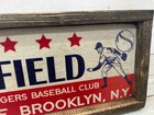 Antique Style Art Wood Brooklyn Dodgers Ebbets Field Baseball  Wood Sign 9x36