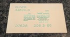Vintage 1960  S Oliver Farm Equipment Parts   Service Water Slide Decal 34574-d