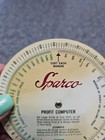 Vtg Graphic Profit Computer Sparco Circular Chart Plastic Wheel Calculator