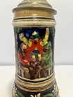 Vintage German Musical Beer Stein Pewter Lid Plays    charmaine    Castle Relief Mug