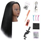 100  Real Hair Mannequin Head Training Head With Stand  18  Hairdresser 