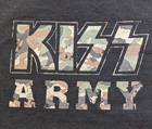 Kiss Army Cotton T-shirt  Vintage Vinyl Brand  Tee-shirt Unisex Adult L Large