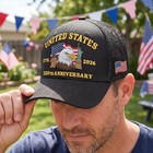 Hyturlte 250 Anniversary Usa Hat Embroidered Patriots Eagle Trucker Cap With