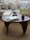 Walnut Coffee Table Solid Wood Coffee Table Oval Triangle Morden Walnut Mid