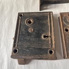 Lot Of  3antique  Door Knob Mechanism Hardware Forged Steel Victorian Era