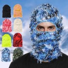 Distressed Balaclava Ski Mask  Knitted Full Face Mask Windproof Mask Beanie Cap 