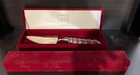 Vintage Mikasa Cake Server   Knife Set-silver Plated W velvet Box