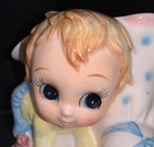 Baby With Ball Nursery Planter Ceramic Vintage
