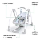 Ingenuity Convertme 2-in-1 Compact Portable Baby Swing 2 Infant Seat  Raylan