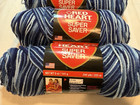 Red Heart Super Saver Acrylic Yarn 5oz Shaded Dusk Blue Lot 3 New