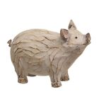 New Primitive Pig Farmhouse Animal Figurine Resin Carved Look 3 25 hx4 5 wx2 25 
