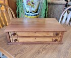     antique  Spool Cabinet  Wood Tabletop Thread Holder  Store Counter Display    