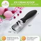 Spring Chef Heavy Duty Ice Cream Scoop With Comfortable Handle - Black 