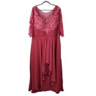 New Evening Prom Dress Plus 22 24w Maxi Event Pink Mother Of The Bride Groom