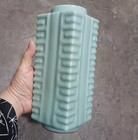 Nice Chinese Art Hand Painting Monochrome Glaze Porcelain Zong Vase