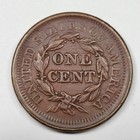 1851 1c Braided Hair Large Cent Nice Au Detail Rev Scratch Pre Civil War  m276