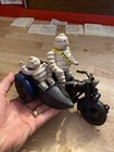 Michelin Tire Men Motorcycle Sidecar Goodyear Indian Collector Cast Iron Patina