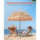 Uimoso Tiki Umbrella Thatched Patio Umbrella 6 Ft Poolside Patio Beach Umbrella