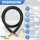 2026 Upgraded 1 2  Hvac Vacuum Hose  3 8  To 5 Feet  Black yellow