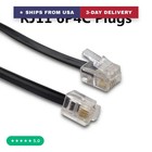 Phone Cord  6p4c Black Phone Telephone Extension Cord Cable Line Wire Rj11 6p4c