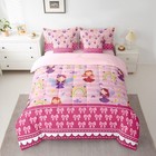 Erosebridal 7 Piece Princess Kids Comforter Set Twin Bed In A Bag Pink