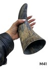 One Medium Unpolished Cow Horn   Real Horn   One Of A Kind   Natural Color    41