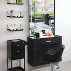 Barber Salon Station With Mirror Makeup Wall Mount Hair Styling Beauty Station