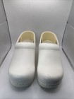 Dansko Leather Comfort Nursing Clog Shoes Size 39 White Women Slip On Medical