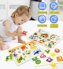 Best Wooden Peg Puzzles For Toddlers Montessori Toddler Child fine Motor Skill