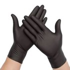 Disposable Nitrile Exam Gloves  5 Mil Black  Powder-free Heavy Duty Clean Glove