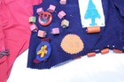 Lot Of Vintage Camp Fire Girls Uniform Items Beaded Vest  Bandana  Patches  Cap