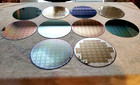 10 Pc Lot Semiconductor Silicon 200mm 8  Wafers All Have Die Chip Designs  mw