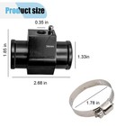 Bdzmc 3pcs Auto Water Temp Joint Pipe  Aluminum Sensor Gauge Radiator 34mm 