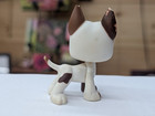 2007 Littlest Pet Shop Lps  750 Great Dane White Brown Teardrop Brown Eyes