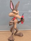 Wile The Coyote Holding Tnt Dynamite Figurine Collectible Figure 11in Tall