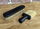 Vintage Pair Real Ebony Clothes Brush Hat Brush Horsehair Bristles