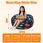 Lukeight Dinosaur Bean Bag Chair For Kids And Teens Memory Foam Filled Floor