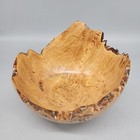 Stunning Handmade Bowl With Natural Edge  Made From Maple Burl Wood Footed 5 