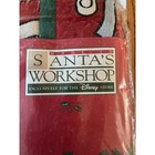 Disney Store Santas Workshop Handmade Quilted Throw Mickey Xmas Blanket 50x60