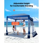 Uimoso Beach Cabana Canopy 8x8 Ft Upf 50  Sun Shade Shelter Tent With Side Wall