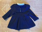 Vintage Childcraft Original Navy Blue Wool Coat And Hat  Removable Collar 24-36m