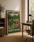 Amen Corner Augusta National Golf Poster Vintage Masters Wall Art Print