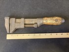 Vintage Antique 10    Billings  Adjustable Monkey Nut Wood Handle Wrench Usa