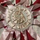 Vintage Silk And Satin Pink Floral Embellishment Decor Cute 