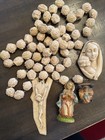Large 65  Carved Resin Rosary Wall Hanging Made In Italy Crucifix   More  brs 
